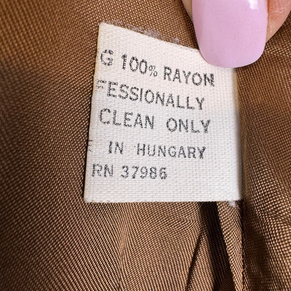 Peabody‎ House International Brown Wool Windowpane Plaid Blazer Jacket 9/10 VTG - Picture 6 of 12